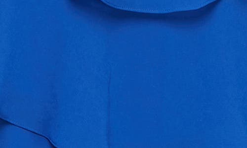 Slny Tiered Chiffon Midi Dress In Cobalt