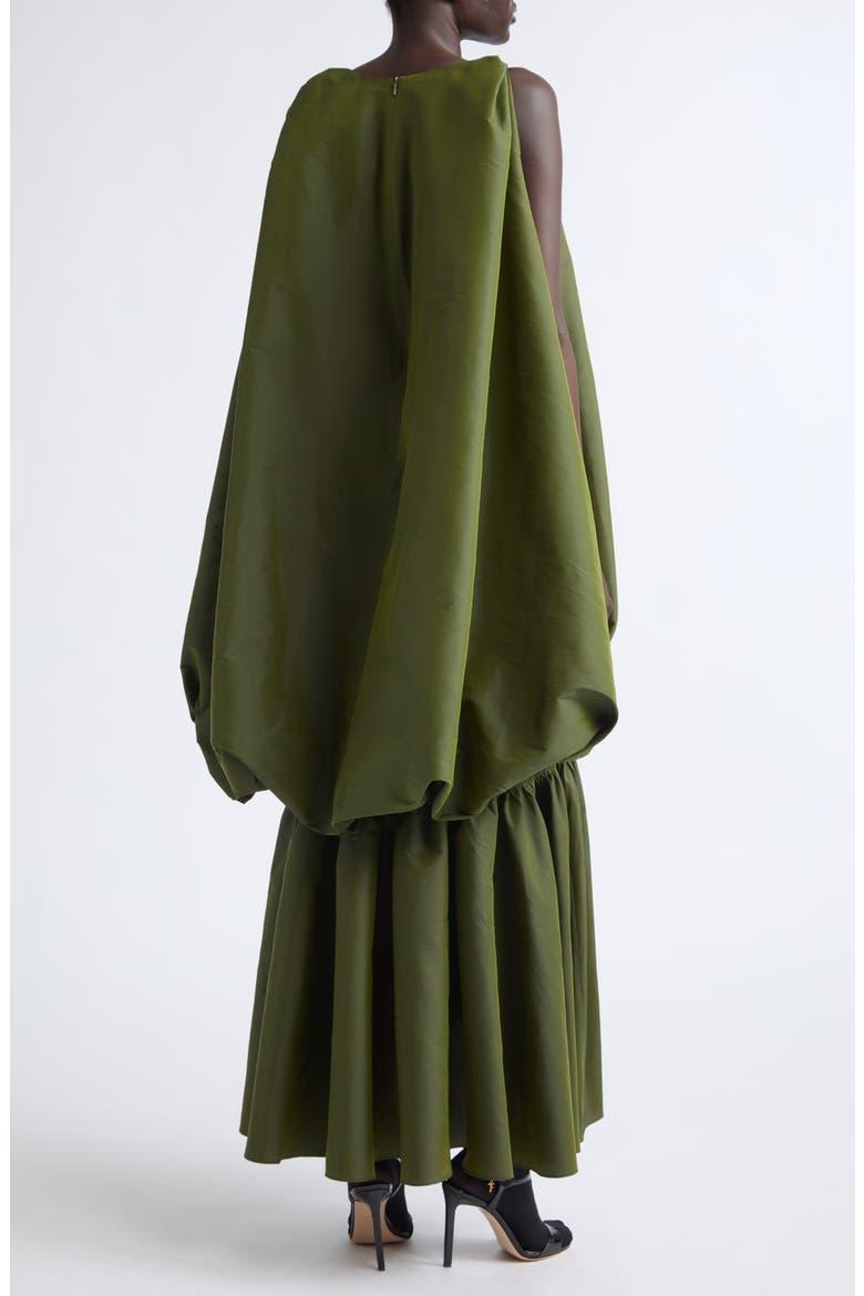 Silk Jellyfish Gown, Alternate, color, CALLALOO