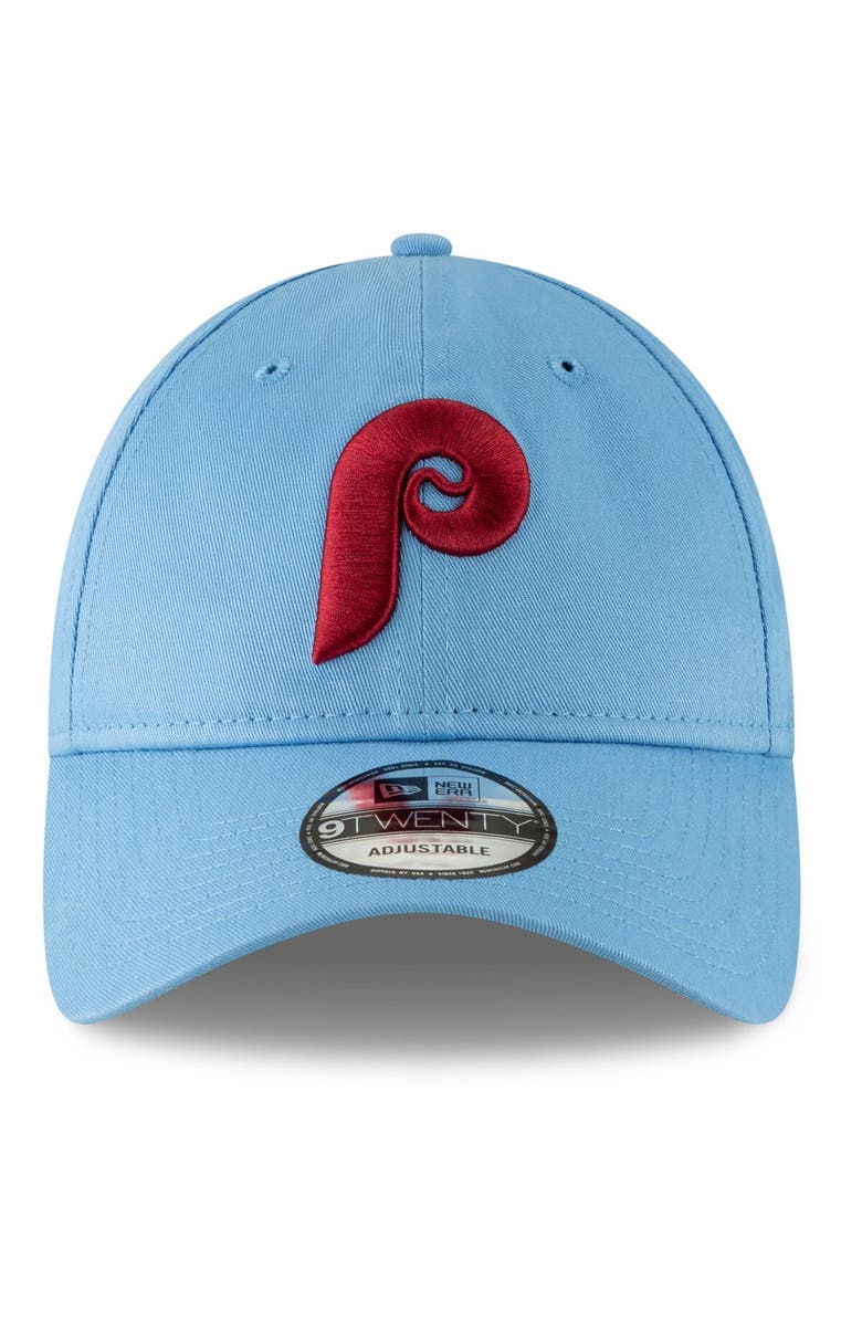 New Era Men's New Era Light Blue Philadelphia Phillies Throwback Fashion Core Classic 9TWENTY Adjustable Hat, Alternate, color,
