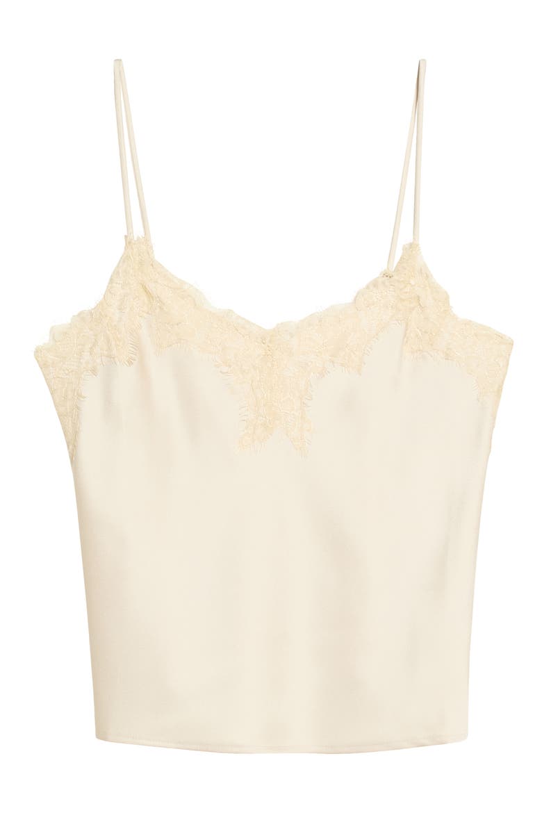 Kira Lace-Trim Cami, Alternate, color, CREAM