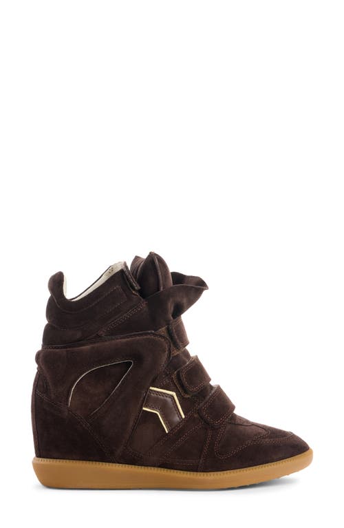 Isabel Marant Bekett Hidden Wedge High Top Sneaker In Brown