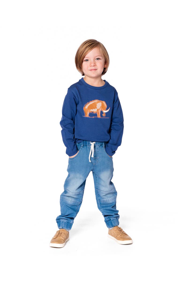 Deux par Deux Boy Organic Cotton Long Sleeve T-Shirt, Main, color, Blue