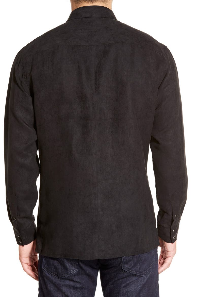 'November Rain' Regular Fit Sport Shirt, Alternate, color, BLACK