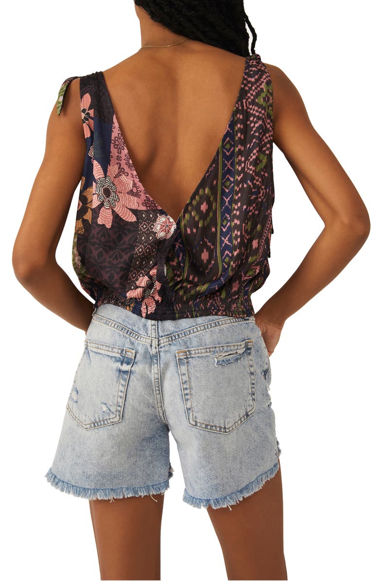 Free People Tied to You Print Surplice Tank, Alternate, color,