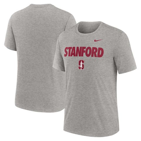 Men's Nike Heather Gray Stanford Cardinal Campus Local Tri-Blend T-Shirt