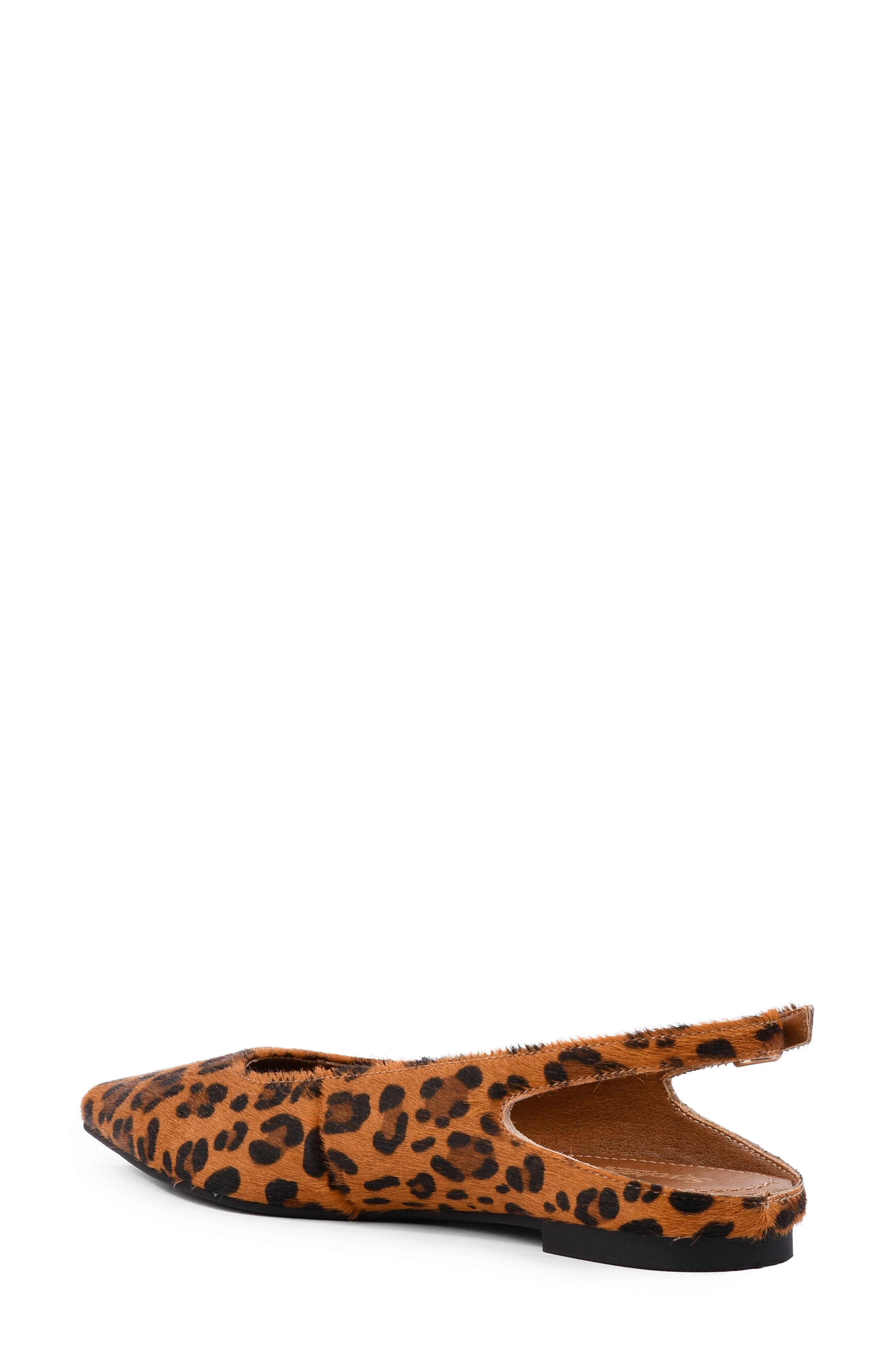 Alameda Pointed Toe Slingback Flat, Alternate, color, LEOPARD