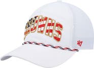 '47 Men's '47 White Cleveland Browns Hitch Stars and Stripes Trucker Adjustable Hat