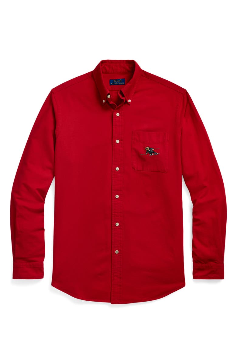 Polo Ralph Lauren Brushed Oxford Button-Down Shirt, Alternate, color, 