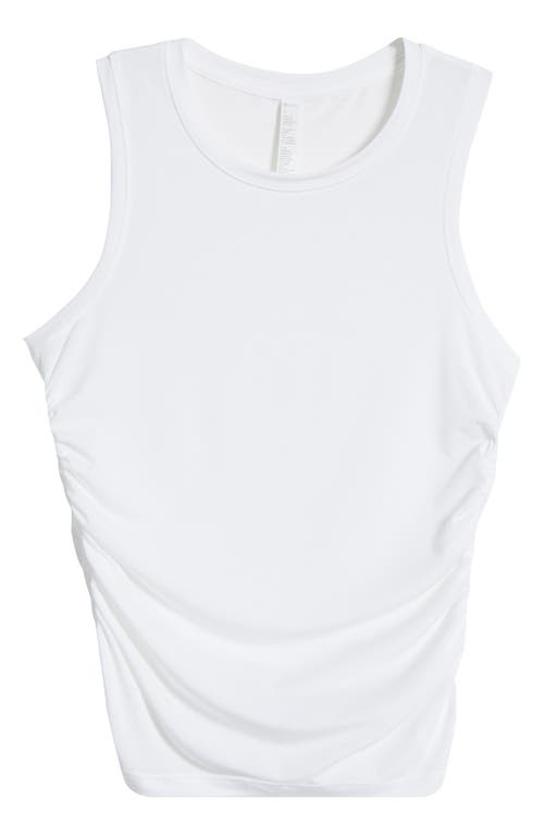 Zella In The Zone Ruched Side Tank In White