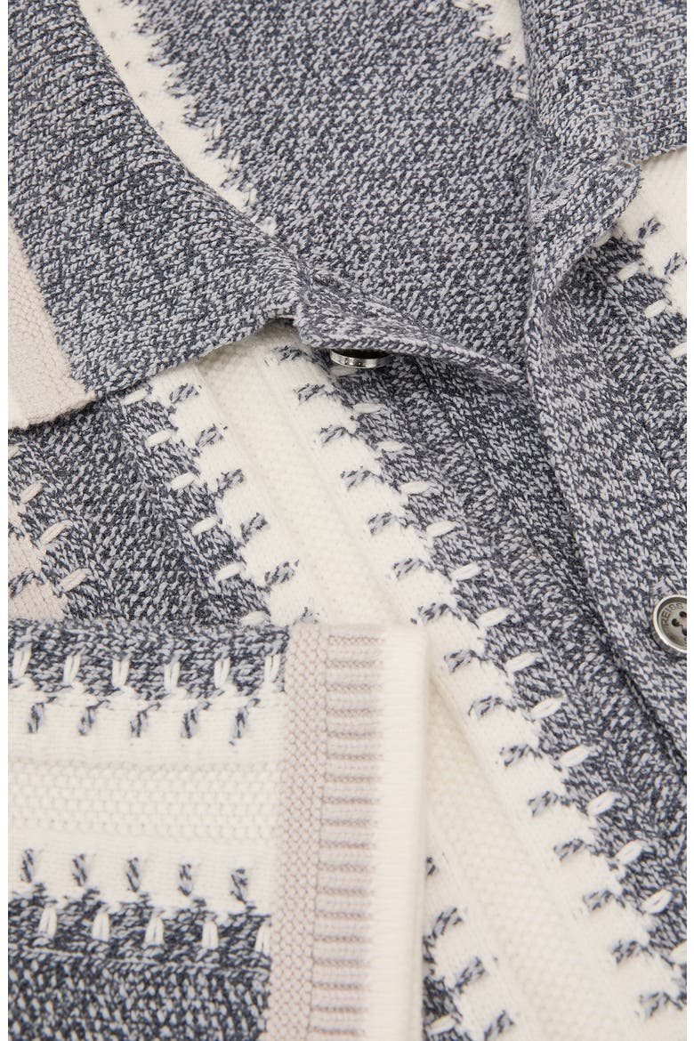Dale Stripe Button-Front Sweater, Alternate, color, SOFT BLUE/ WHITE