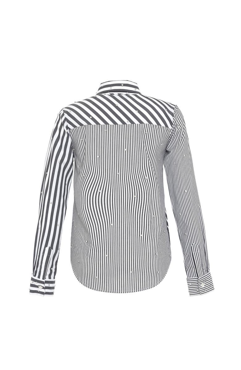 THEO The Label Echo Mix Stripe Pearly Shirt, Alternate, color, 