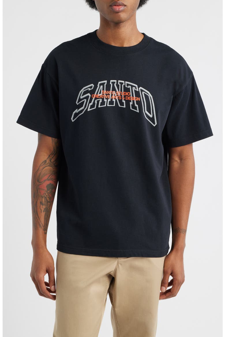 Creative Arts Logo Cotton Graphic T-Shirt, Main, color, BLACK