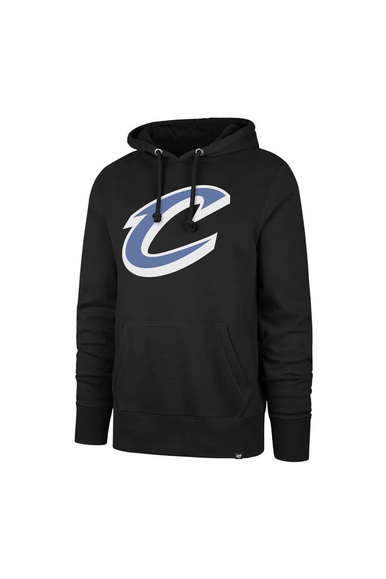 Men's '47  Black Cleveland Cavaliers Headline Pullover Hoodie, Alternate, color, Black