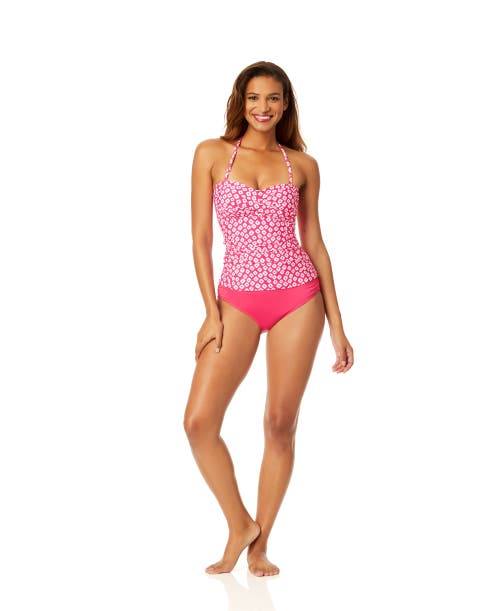 ANNE COLE SHIBORI GEO TWIST FRONT BANDEAUKINI SWIM TOP