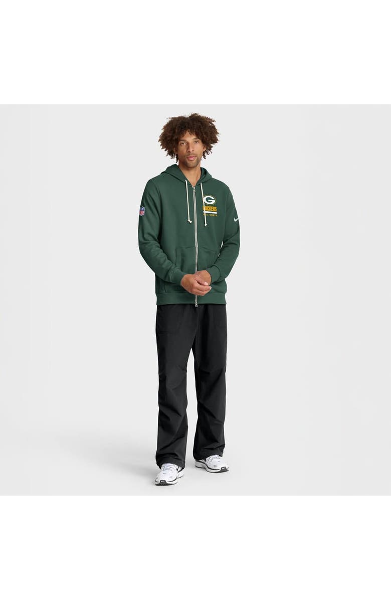Nike Men's Nike Green Green Bay Packers Sideline Utility Player Performance Full-Zip Hoodie, Alternate, color, Green