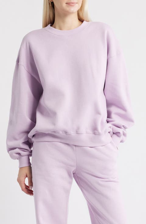 Relaxed Cotton Blend Sweatshirt