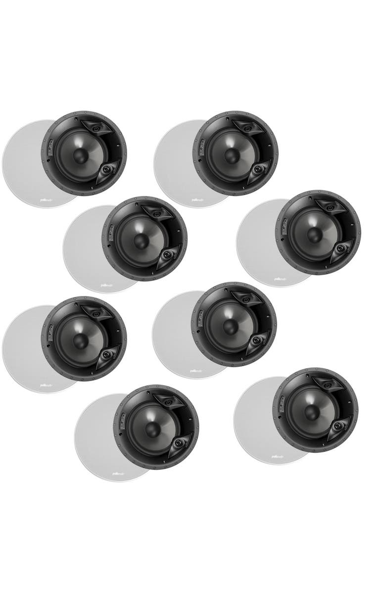 Polk Audio 80F/X-RT Vanishing 8" In Ceiling Speakers - 8 Pack, Main, color, White