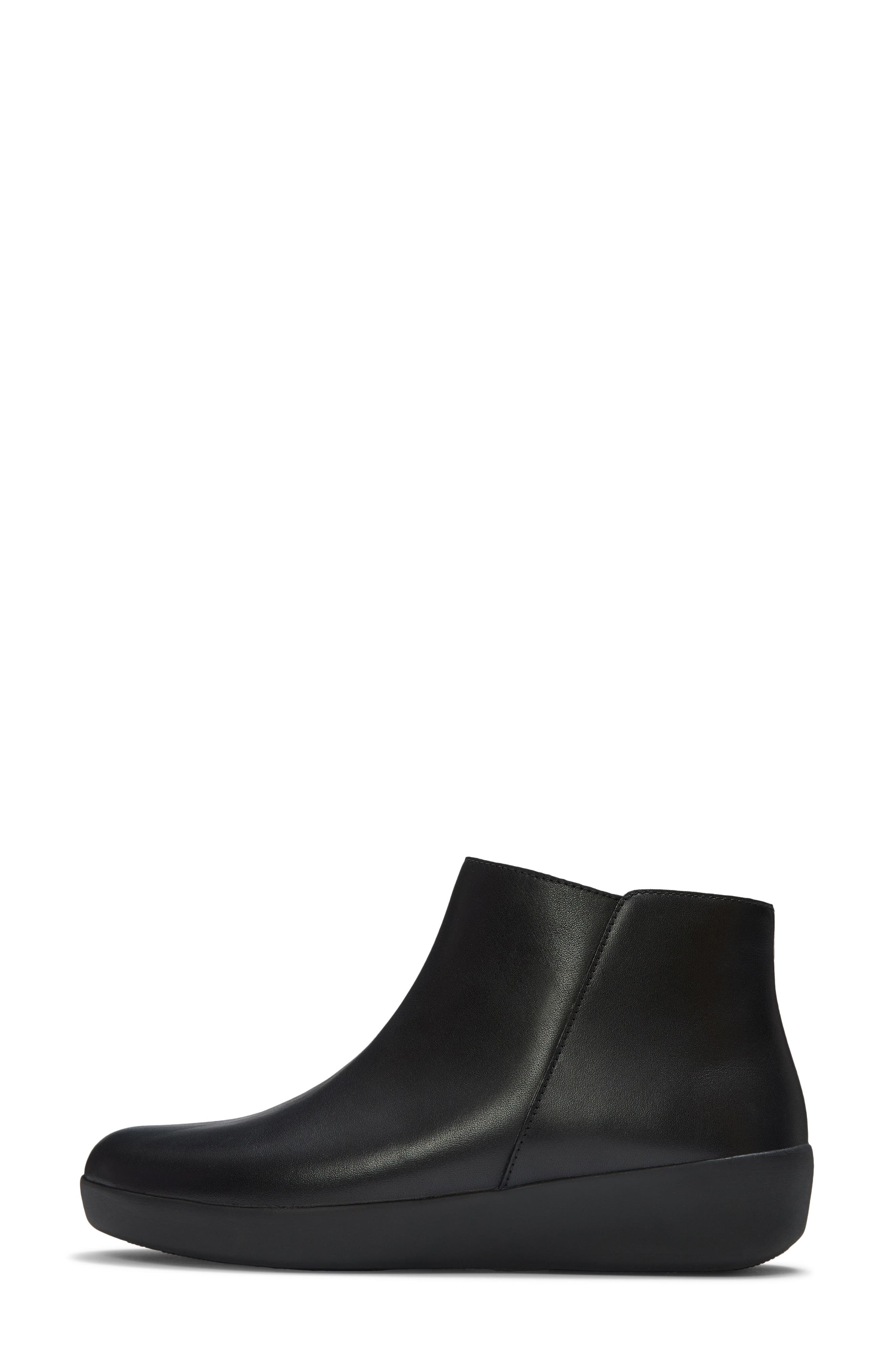 Flowform Leather Bootie, Alternate, color, ALL BLACK