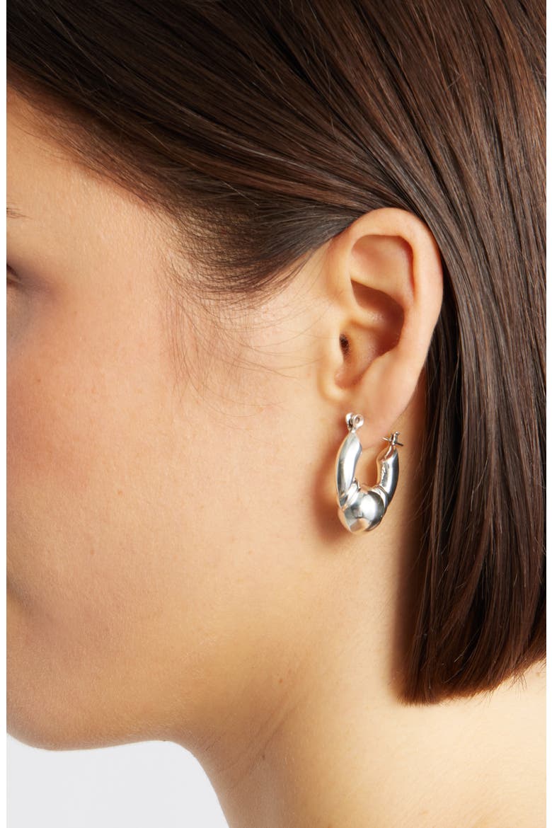 Sairee Hoop Earrings, Alternate, color, SILVER