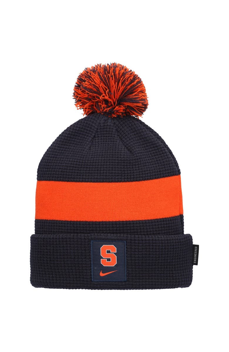 Nike Men's Nike Navy Syracuse Orange Sideline Team Cuffed Knit Hat with Pom, Main, color, 