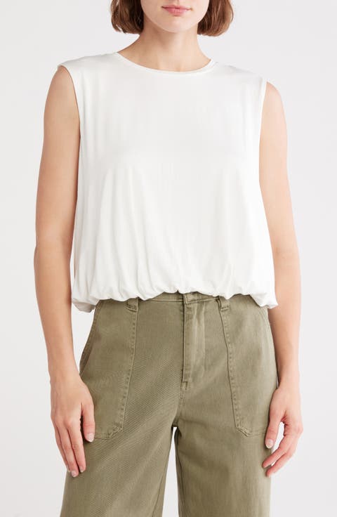 Sleeveless Bubble Hem Top