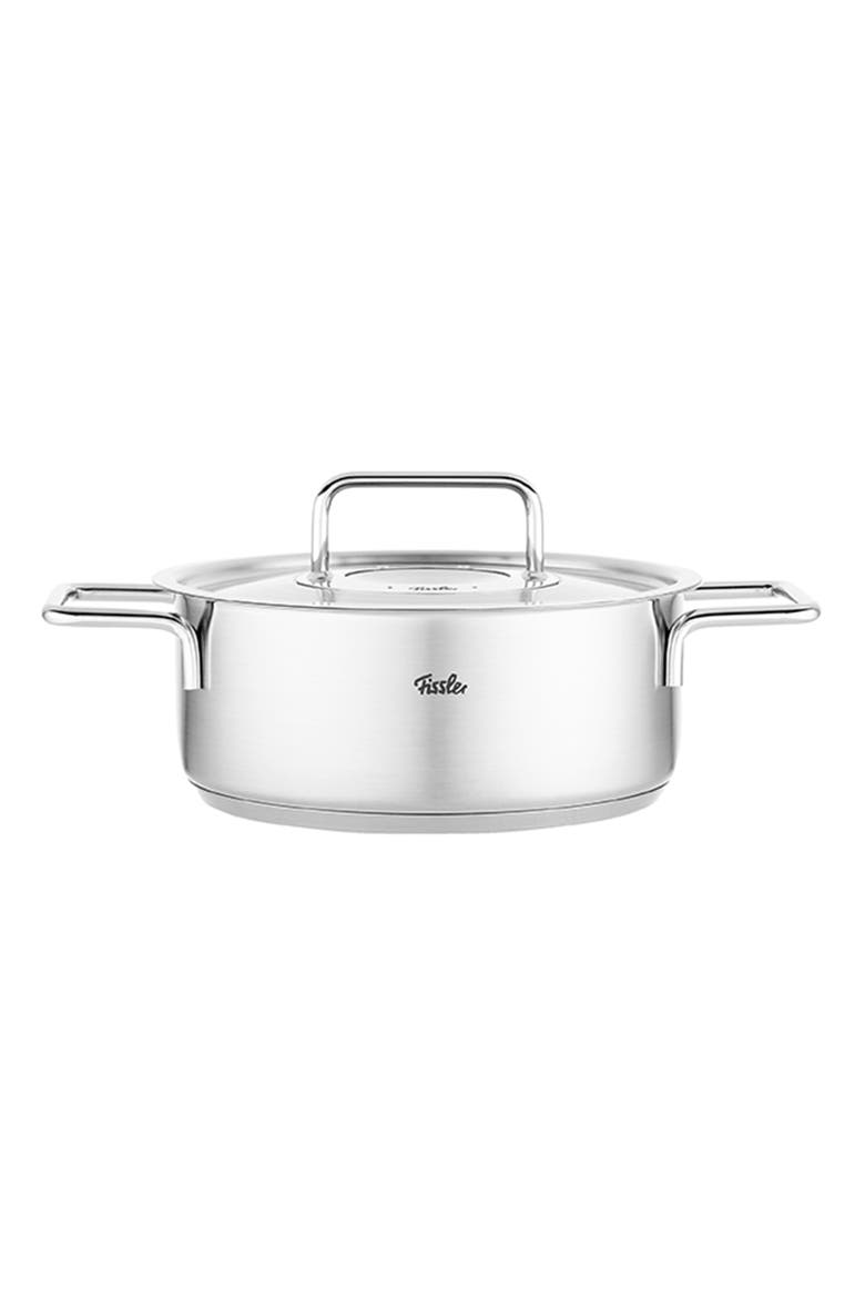 Pure Collection Stainless Steel Rondeau with Metal Lid, Alternate, color, Stainless Steel