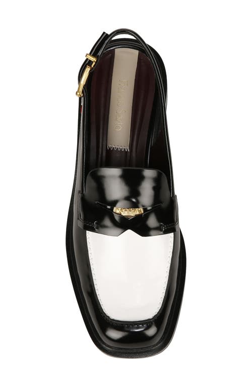 Shop Franco Sarto Giada Slingback Loafer Pump In Black/white