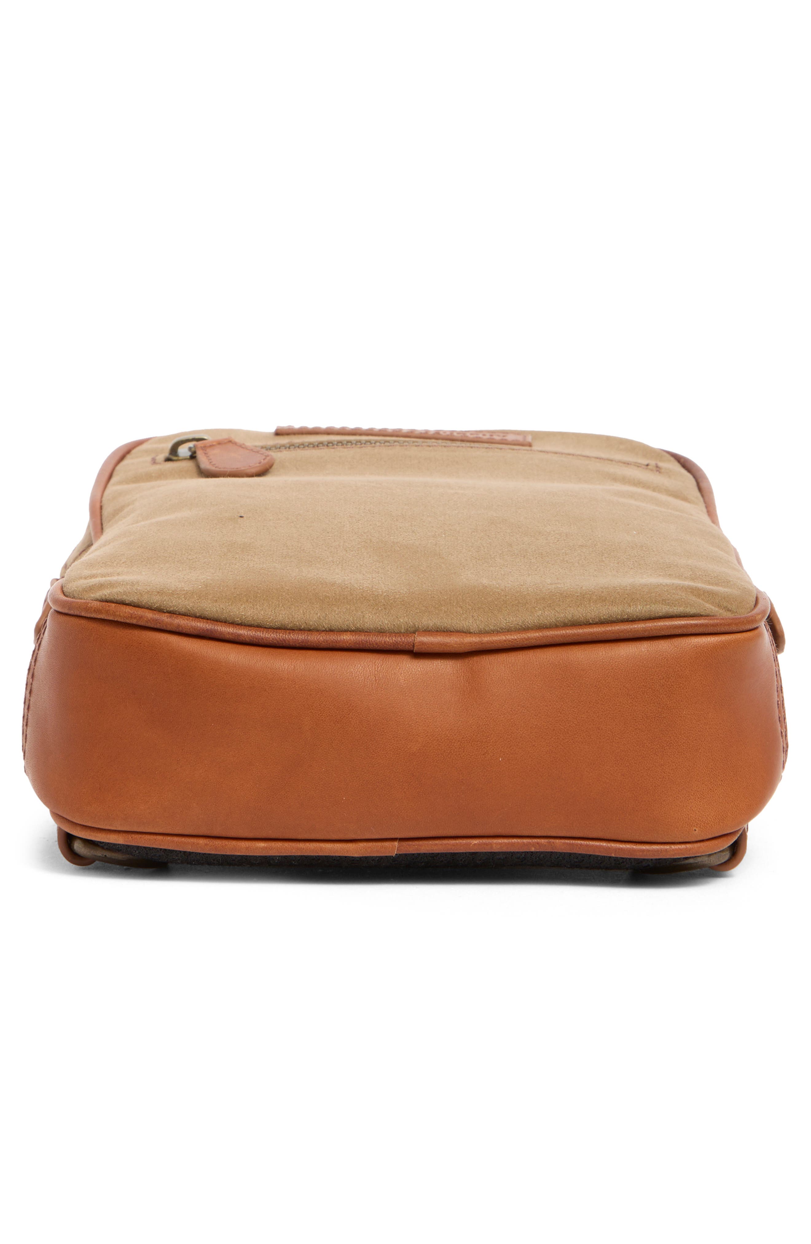 Johnston & Murphy Washed Canvas Sling Bag, Alternate, color, 