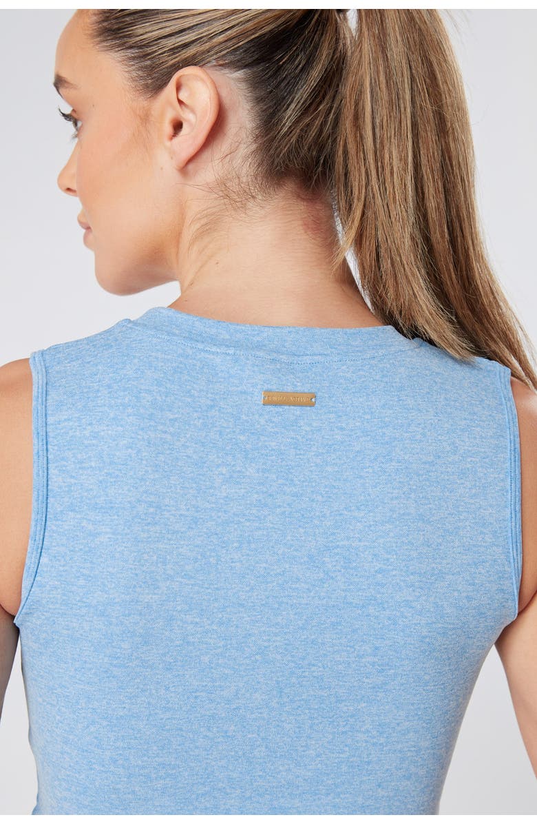 Twill Active Recycled Seamless Marl Laser Cut Vest, Alternate, color, 