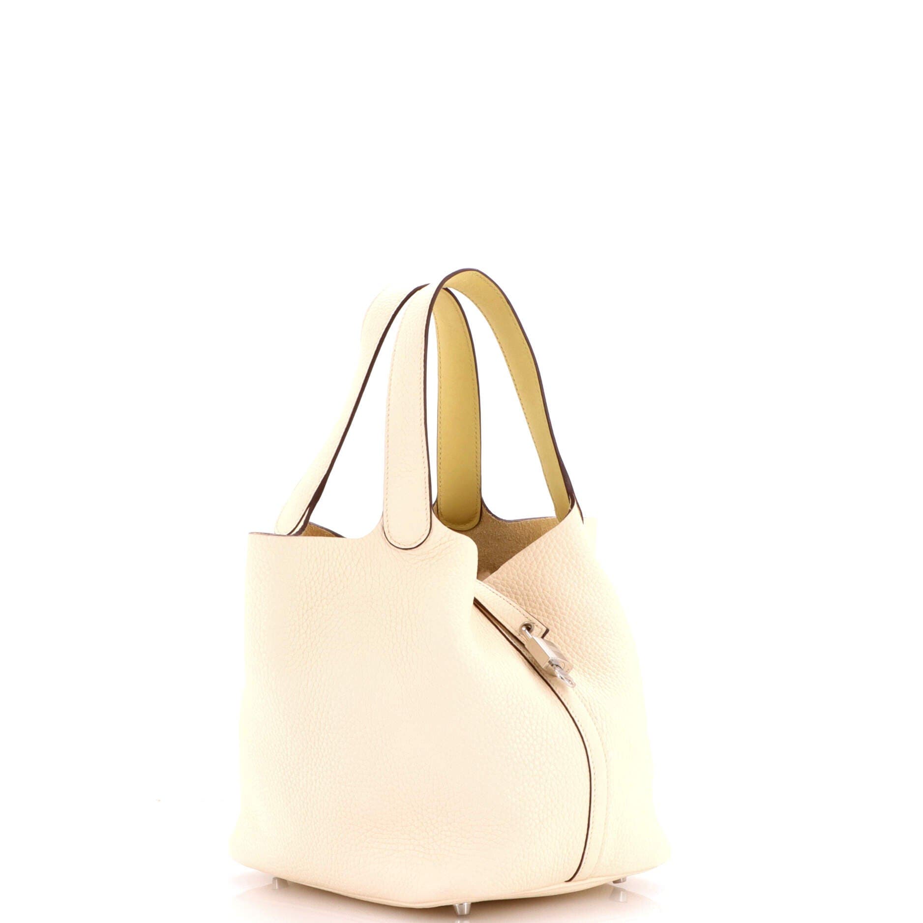 Pre-Owned Hermes Picotin Lock Bag Clemence MM, Alternate, color, Nata