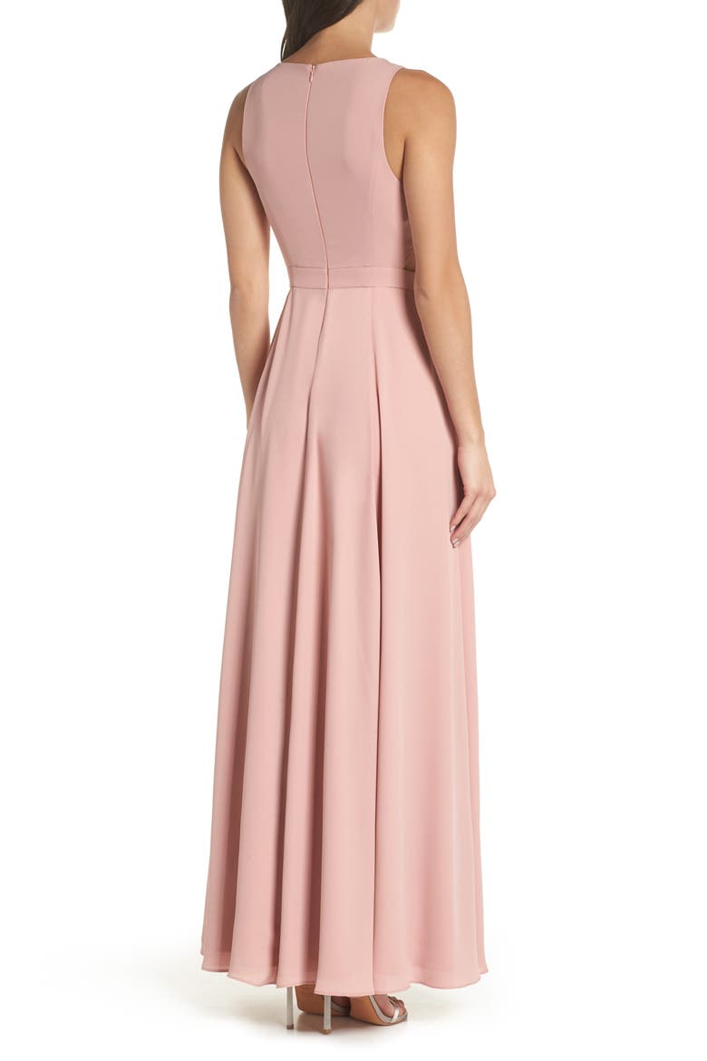 Side Cutout Evening Dress, Alternate, color, BLUSH