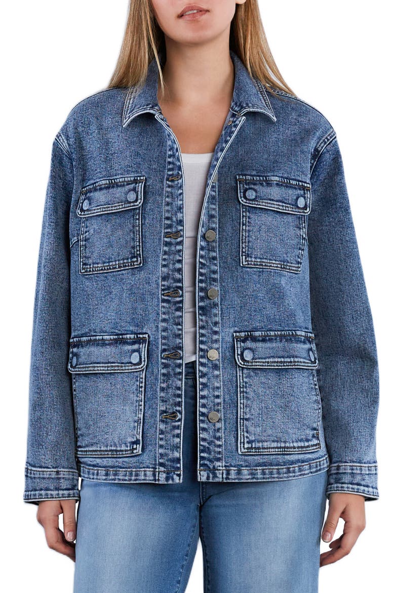 Denim Rider Jacket, Alternate, color, TURF BLUE