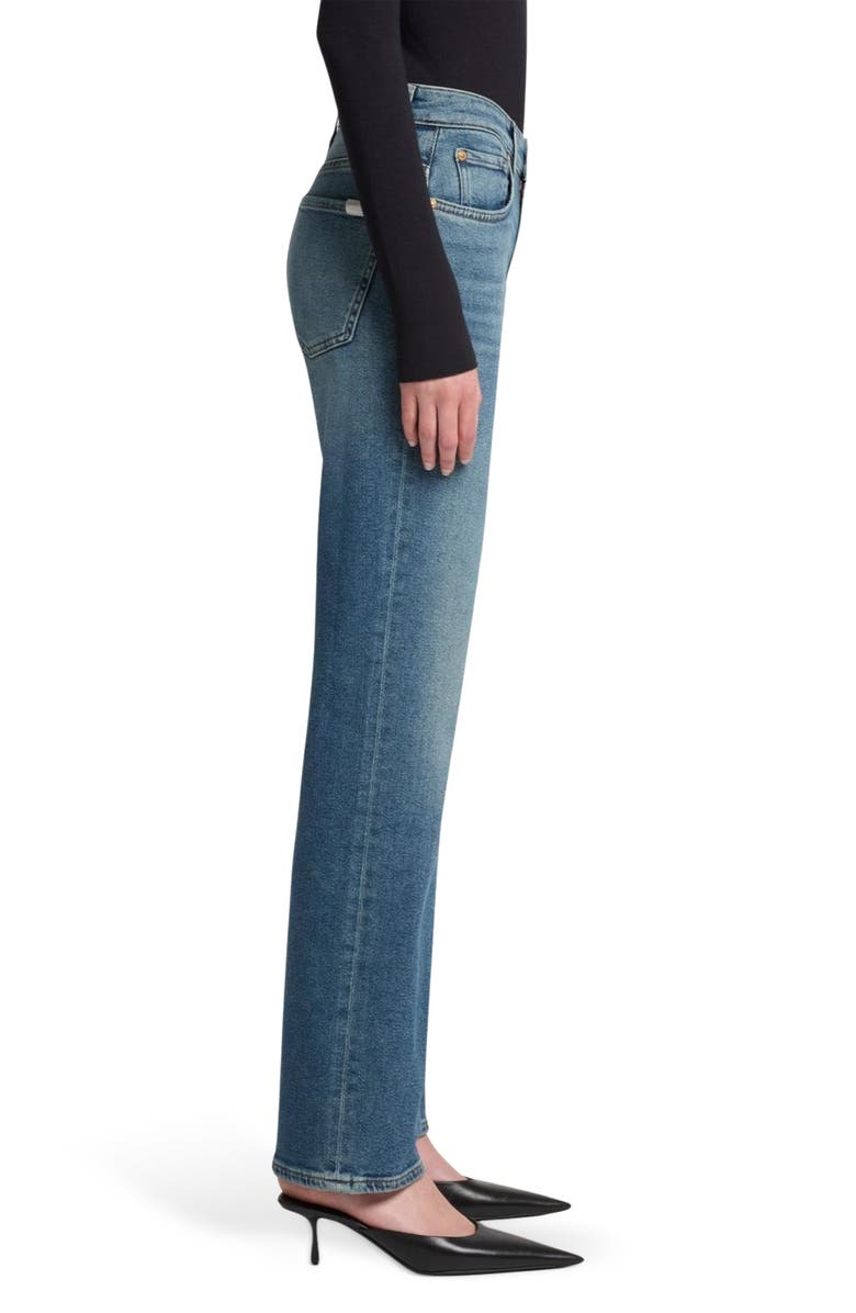 7 For All Mankind Calie Ankle Straight Leg Jeans, Alternate, color, Sea Level