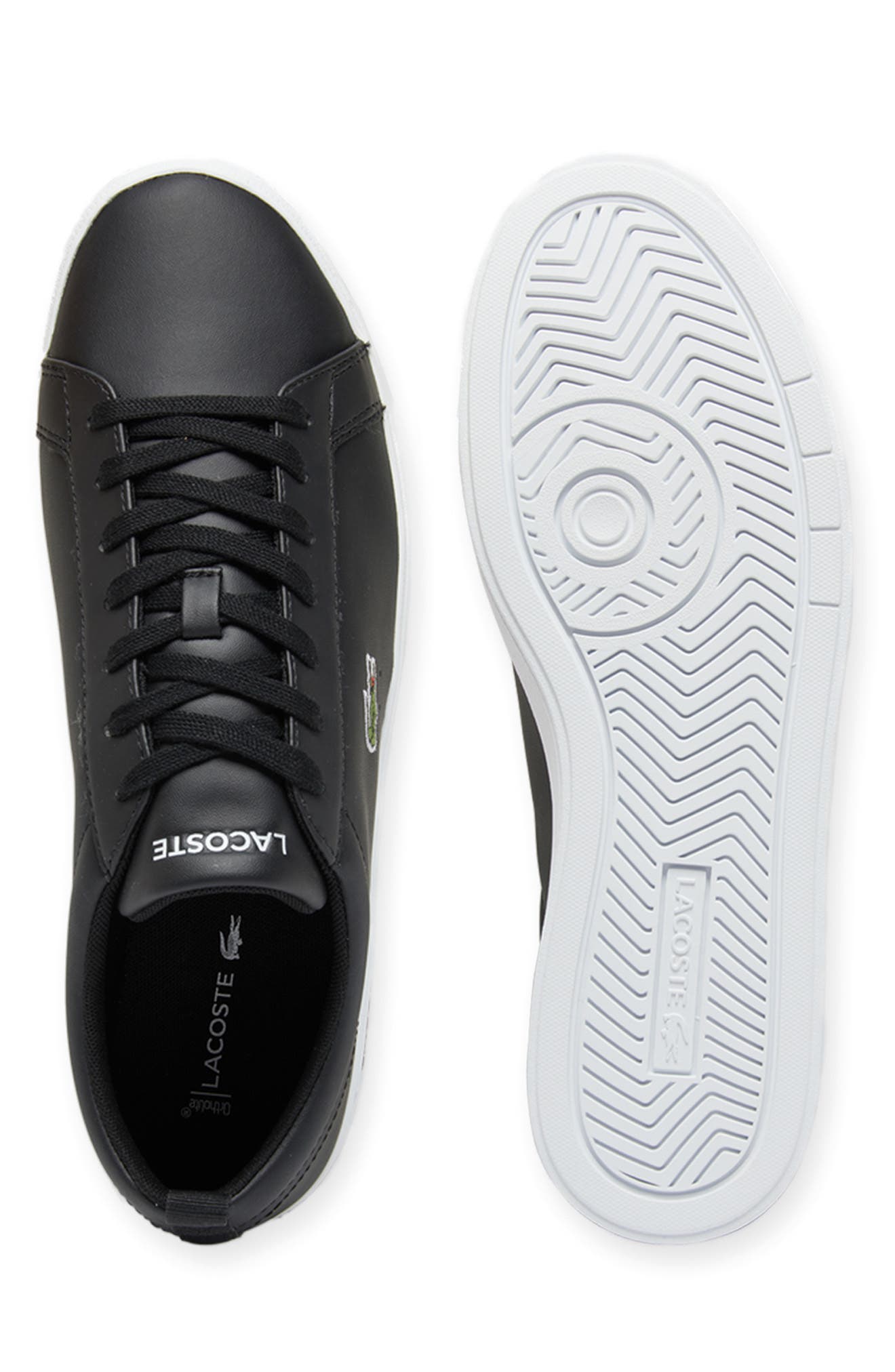 Lacoste Low Top Sneaker, Alternate, color, Black/ White