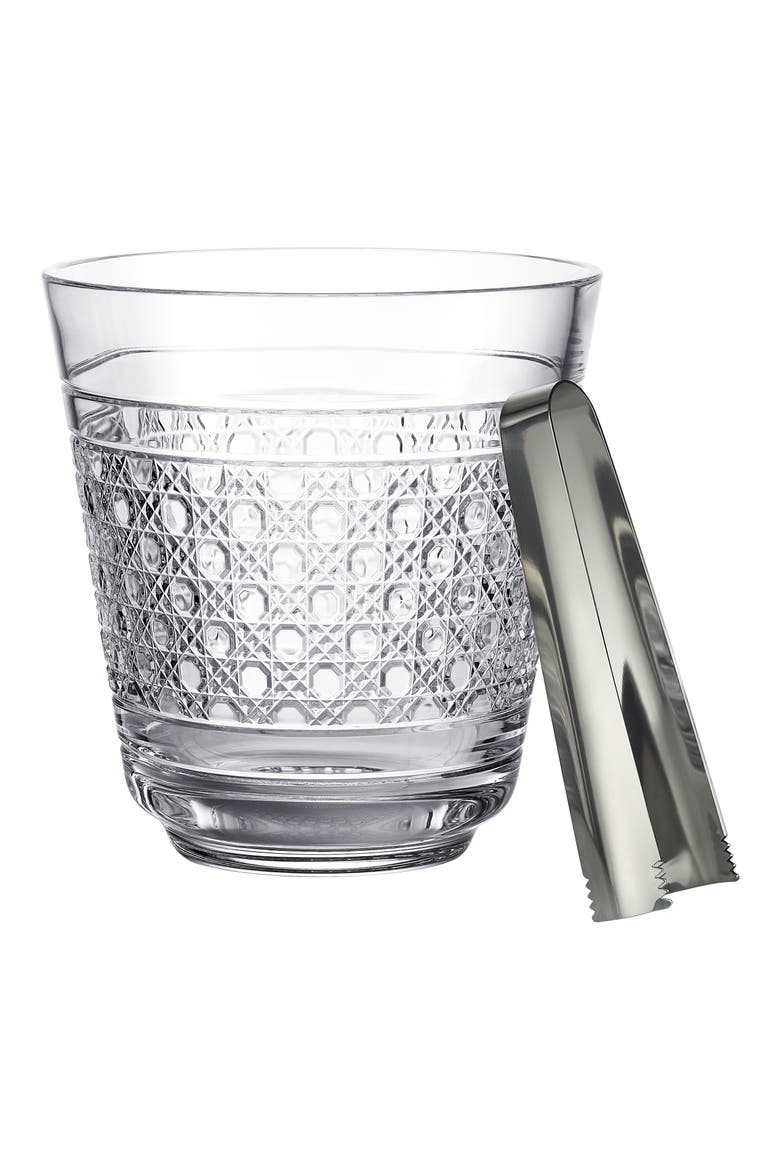 Opulence Crystal Ice Bucket & Tongs Set, Main, color, NO COLOR