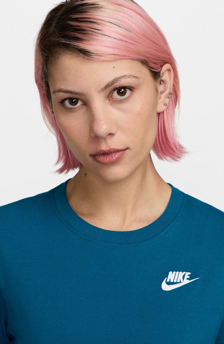 Nike Sportswear Club Essentials T-Shirt, Alternate, color, Green Abyss/ White