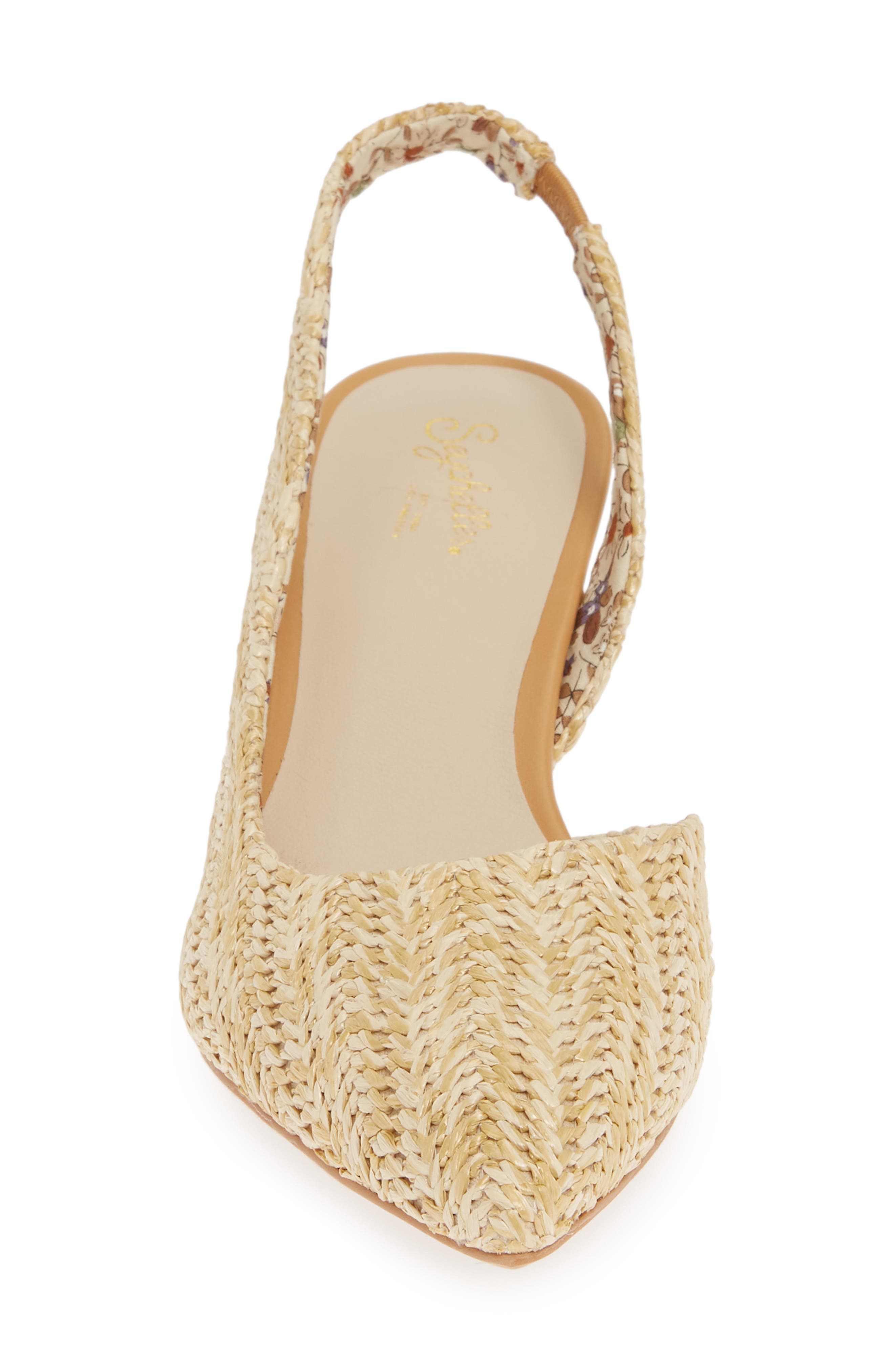 Seychelles Ornament Raffia Slingback Pump, Alternate, color, 