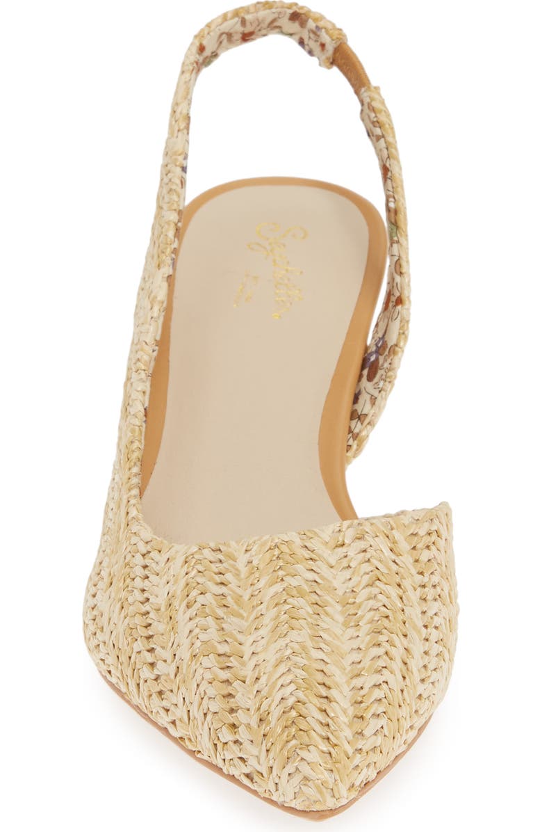 Seychelles Ornament Raffia Slingback Pump, Alternate, color,