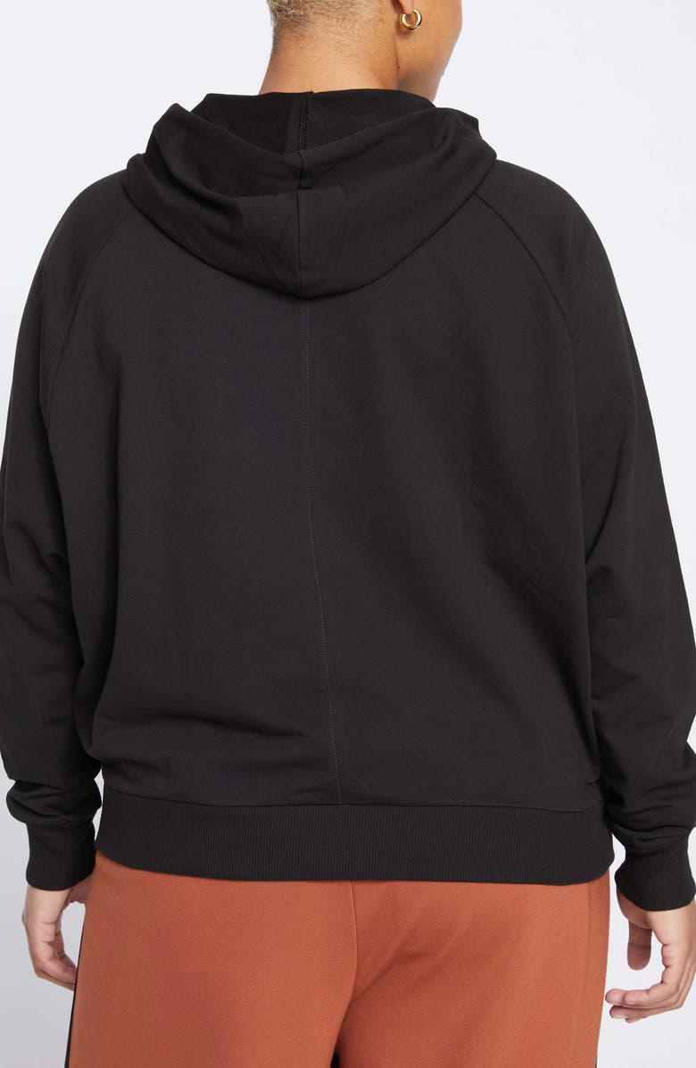 Universal Standard French Terry Hoodie, Alternate, color, Black
