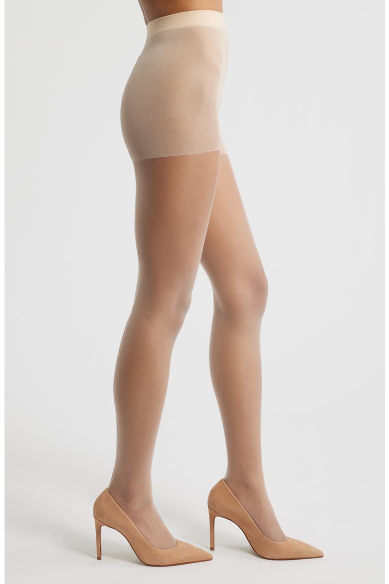 Sheer Back Seam Tights, Main, color, BEIGE ALMOND