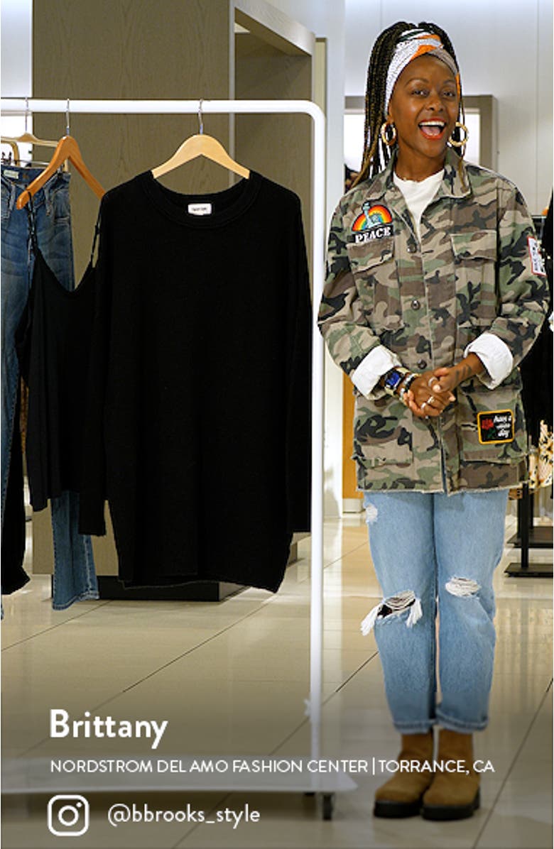 Asymmetric Side Slit Hem Tunic Sweater, sales video thumbnail