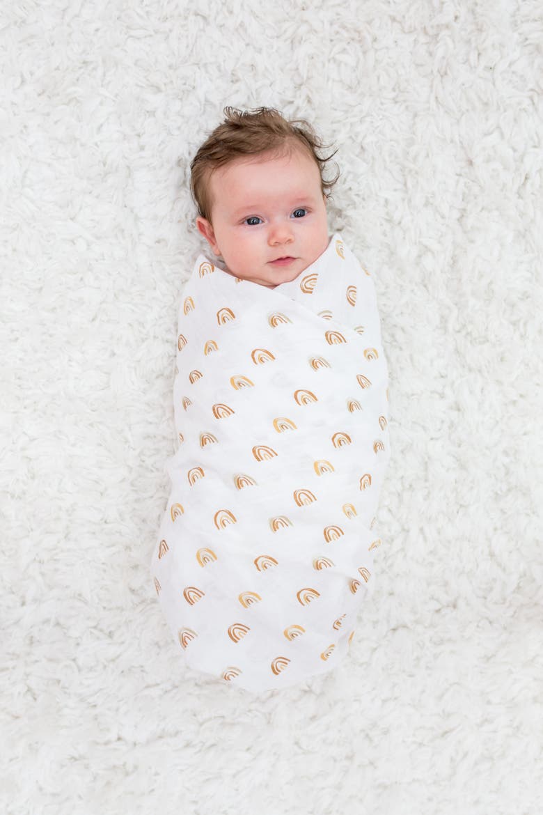 Cotton Muslin Swaddles 2 Pack, Alternate, color, Rainbow/Suns