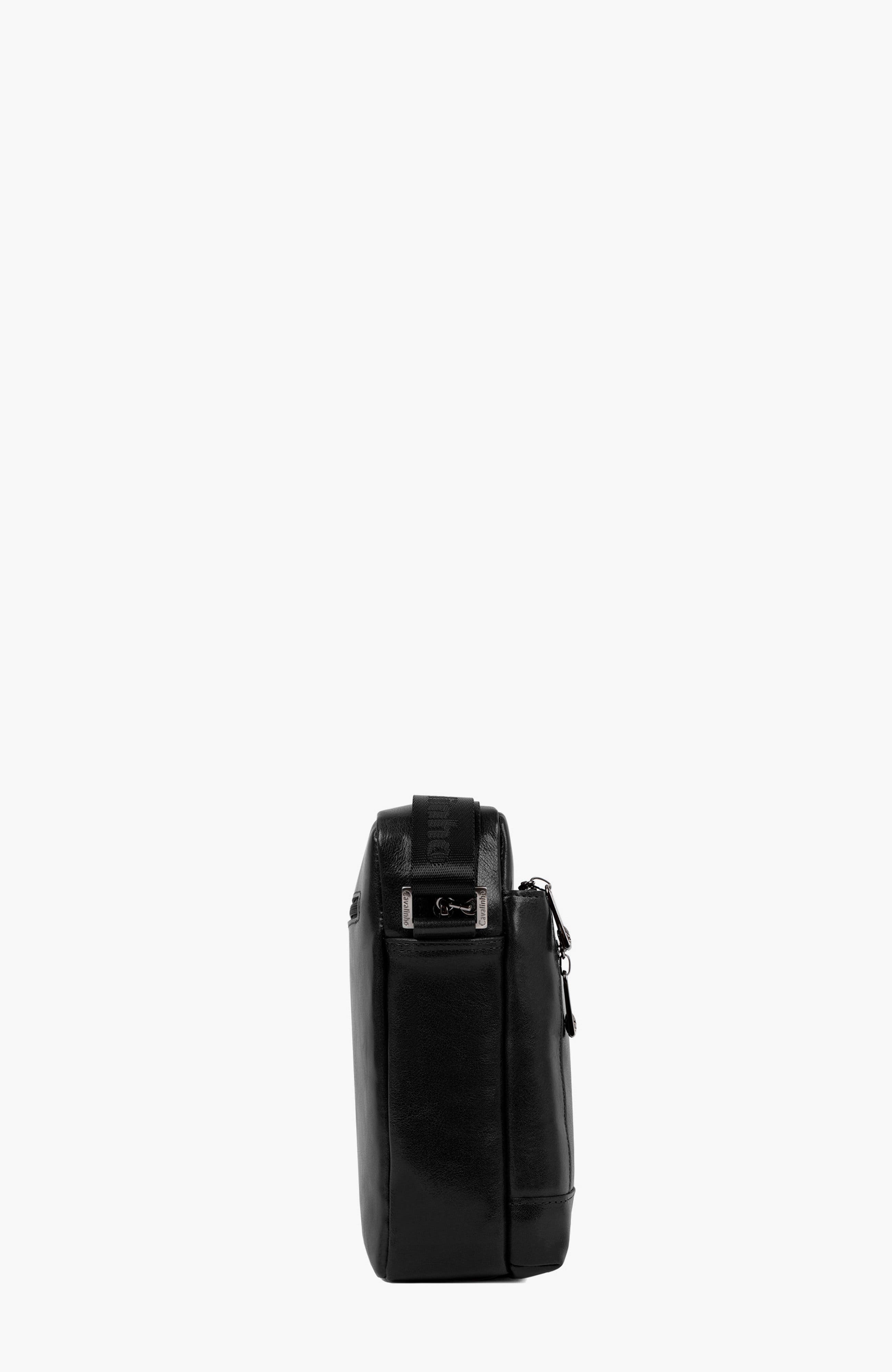 Gentleman Leather Traveler Crossbody Bag 632, Alternate, color, Black