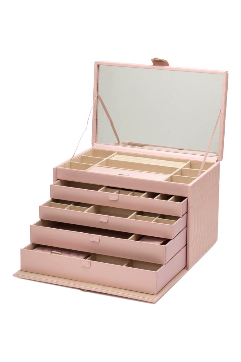 Caroline Jewelry Case, Alternate, color, ROSE QUARTZ
