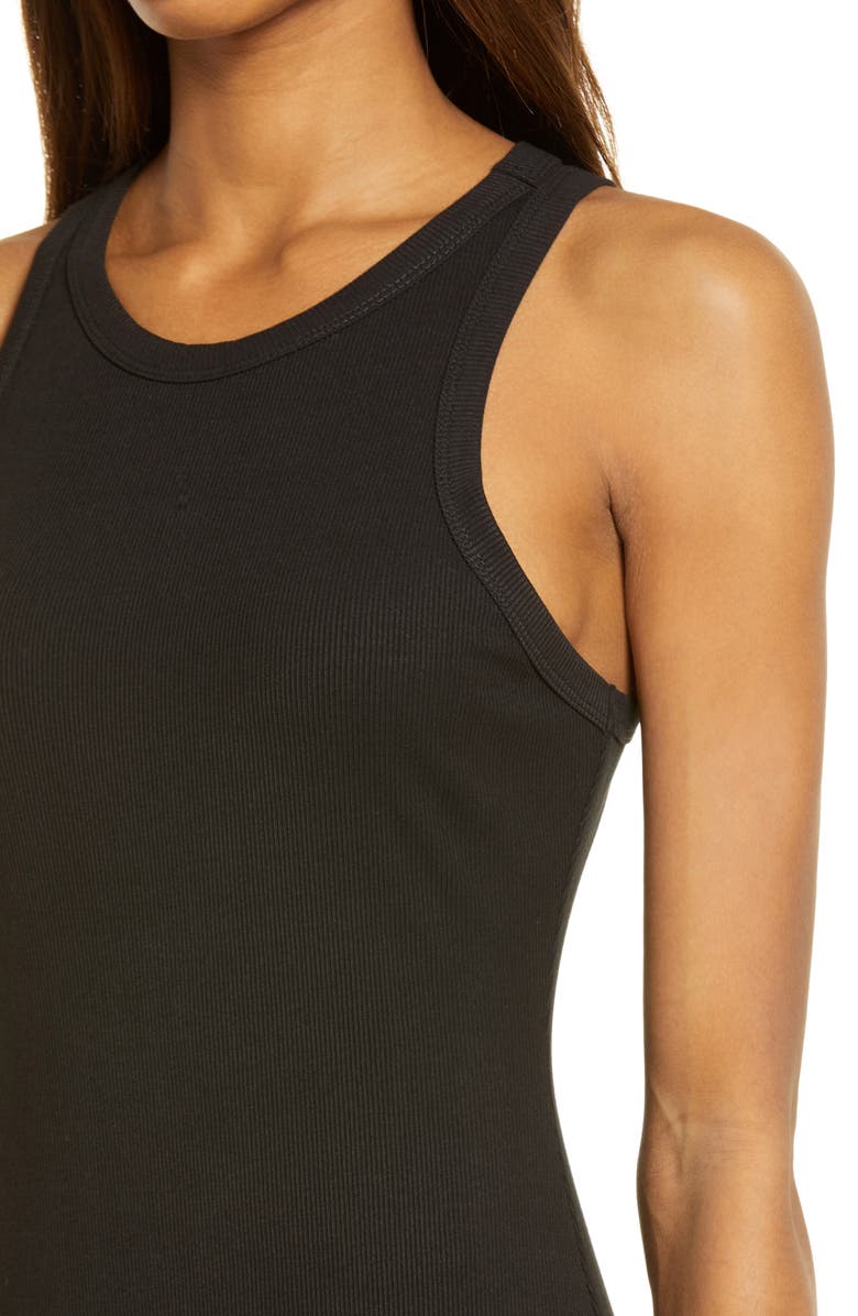 Lulus Ribbed Sleeveless Body-Con Midi Dress, Alternate, color, 