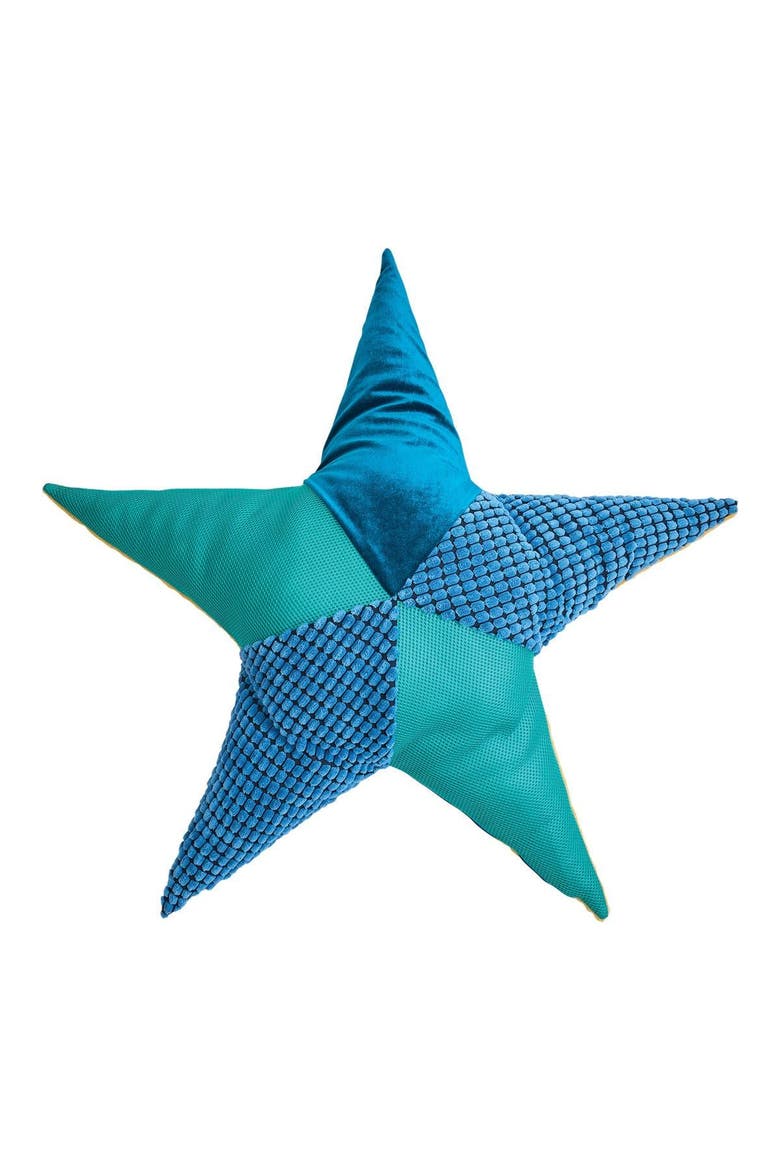 Plush Sea Star Pillow, Main, color, Blue