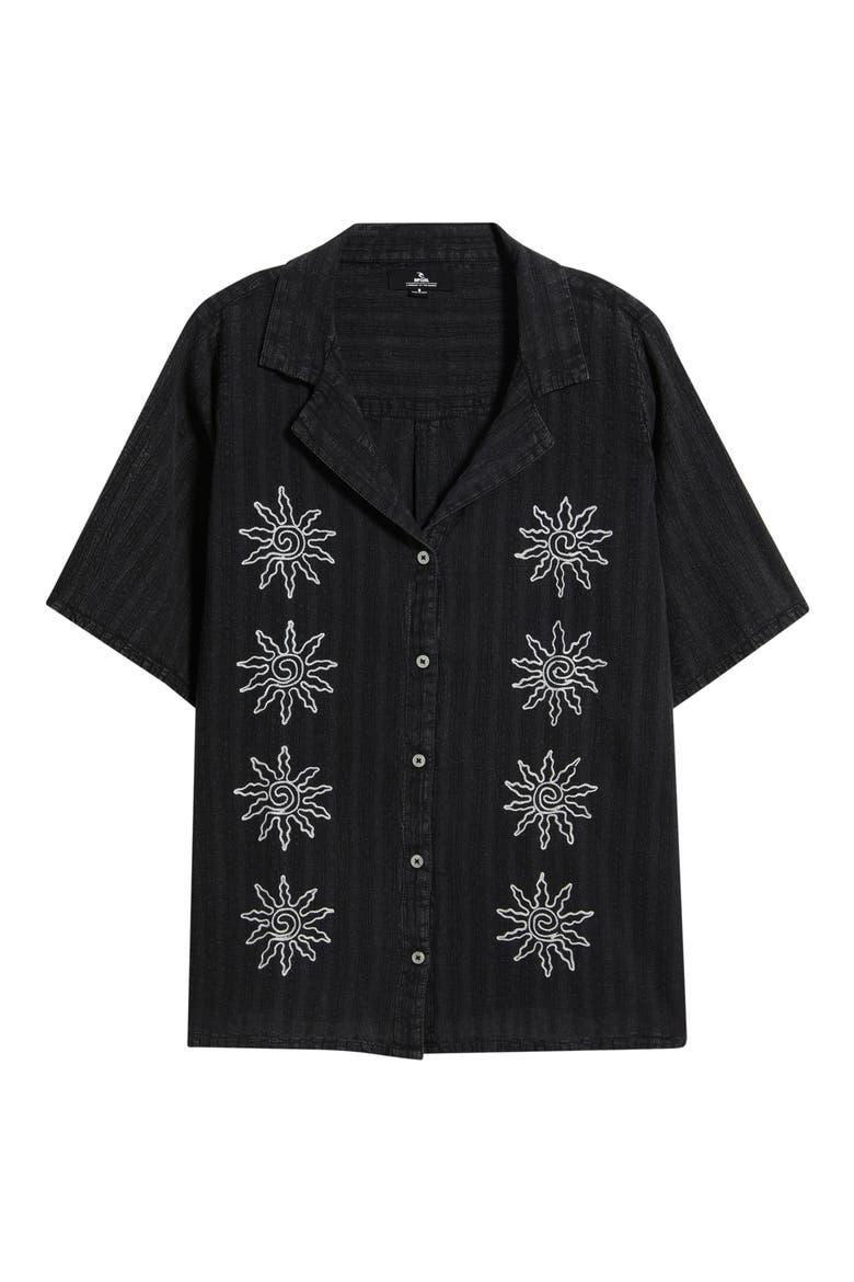 Topango Embroidered Shirt, Alternate, color, BLACK