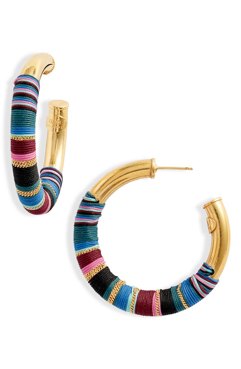 Gas Bijoux Wrapped Hoop Earrings, Main, color,