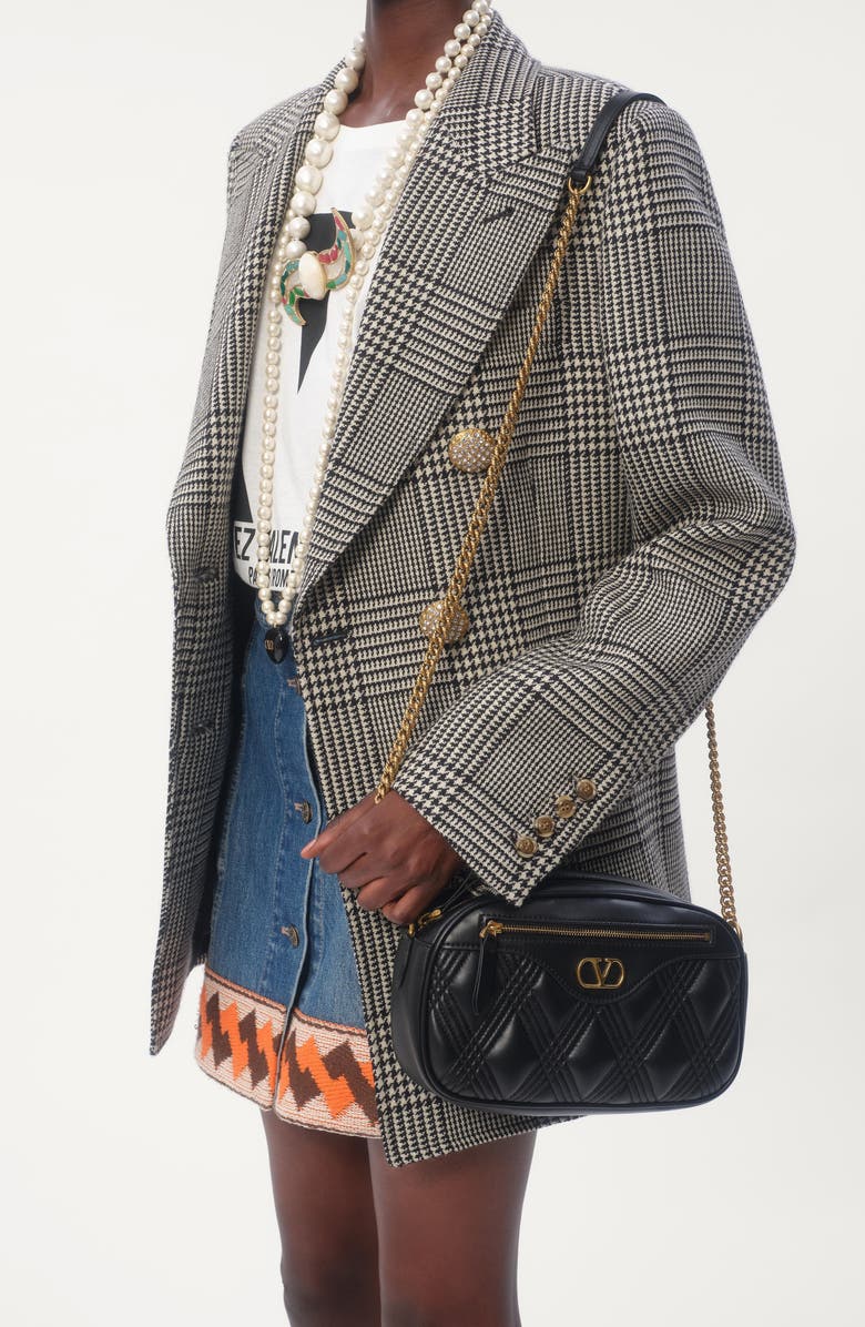 Valentino Garavani Quiltie 67 Quilted Leather Camera Bag, Alternate, color,