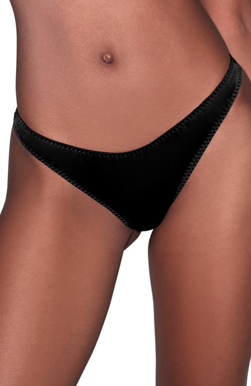 Fleur Du Mal Black Luxe Triangle Bra In Black